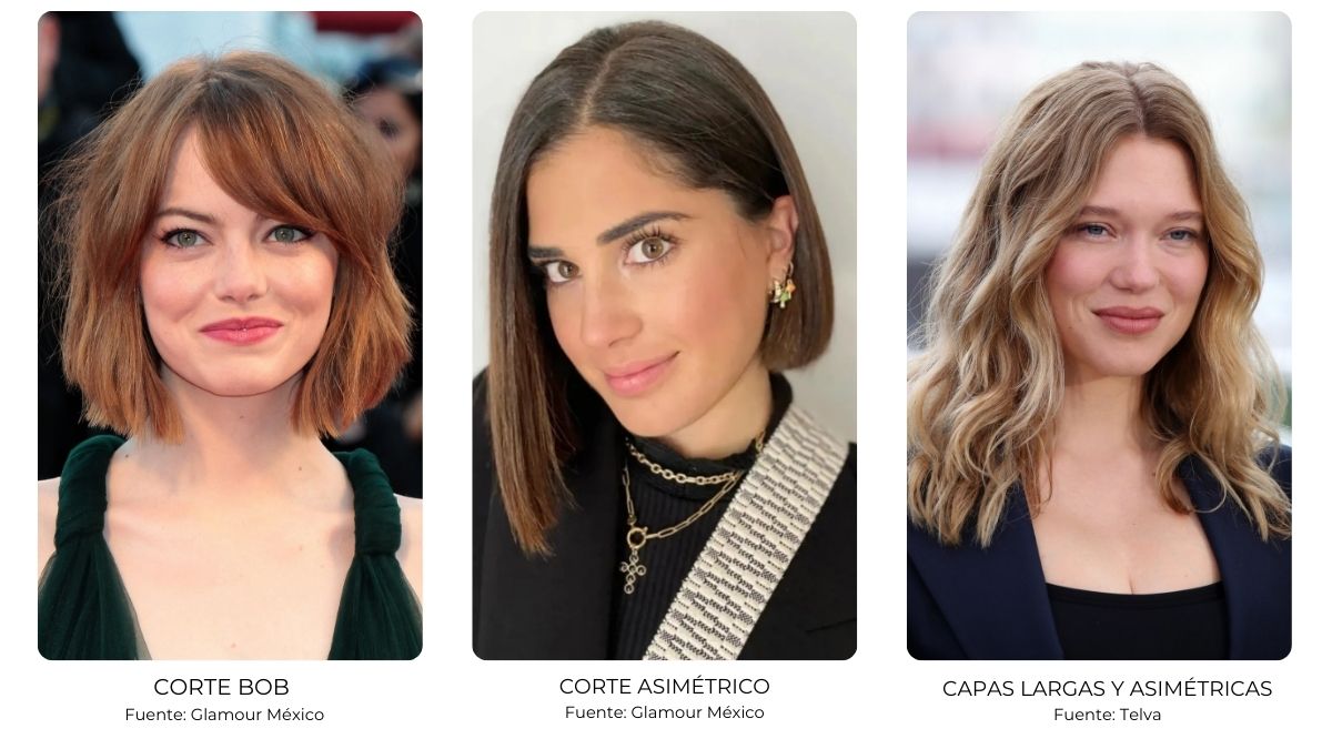 Cortes de cabello ideales para cara redonda: tips y ejemplos